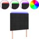 vidaXL Κεφαλάρι κρεβατιού με LED, μαύρο, 80x5x118/128 cm, βελούδο
