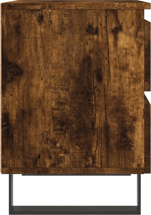 vidaXL Κομοδίνα, 2 τεμάχια, καπνιστή δρυς, 40x35x50 εκ.