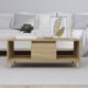 vidaXL Τραπεζάκι σαλονιού, δρύς σονόμα, 90x50x36,5 εκ., υλικό ξύλου