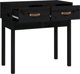 vidaXL vidaXL Stolik konsolowy, czarny, 76,5x40x75 cm, lite drewno sosnowe