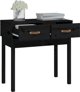 vidaXL vidaXL Stolik konsolowy, czarny, 76,5x40x75 cm, lite drewno sosnowe