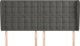 vidaXL Κεφαλαρι uszak 183x23x118/128 cm Βελούδο Σκουρο Γκρι