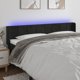 vidaXL Κεφαλάρι κρεβατιού με LED, μαύρο, 163x16x78/88 εκ, βελούδο