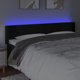 vidaXL Κεφαλάρι κρεβατιού με LED, μαύρο, 163x16x78/88 εκ, βελούδο
