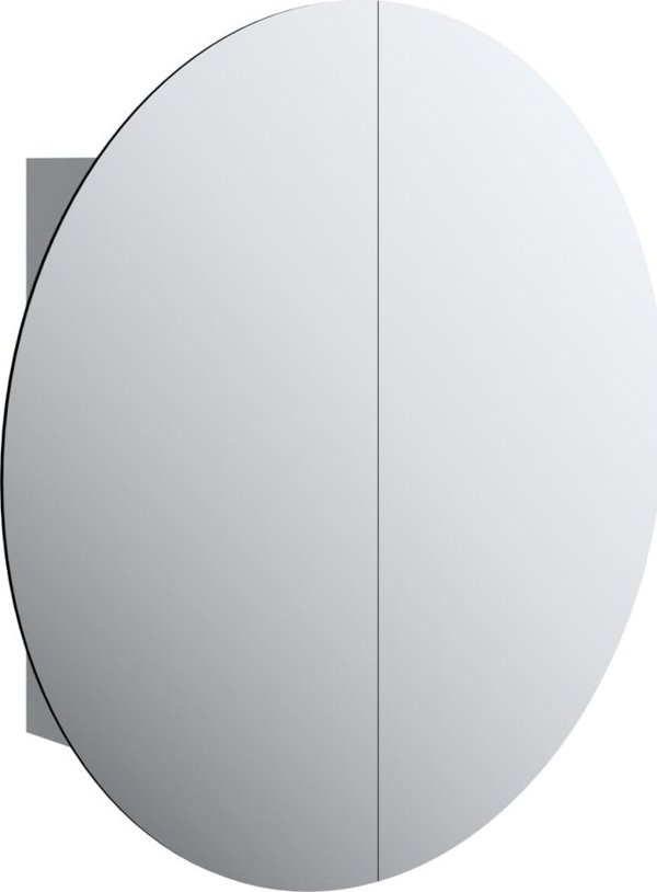 vidaXL Μπάνιου ντουλάπι με καθρέφτη και LED, γκρι, 54x54x17,5 εκ.