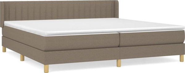 vidaXL Κρεβάτι με στρώμα, ταουπέ ύφασμα, 200x200 cm