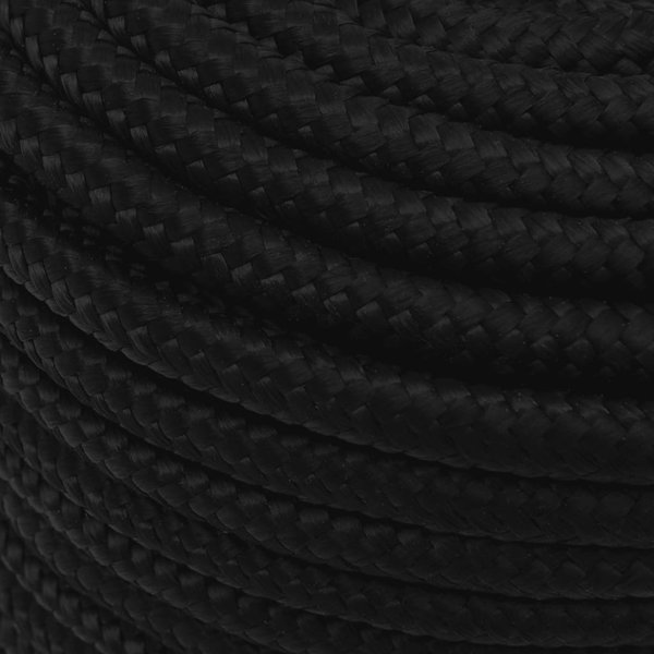 vidaXL vidaXL Linka robocza, czarna, 12 mm, 50 m, poliester