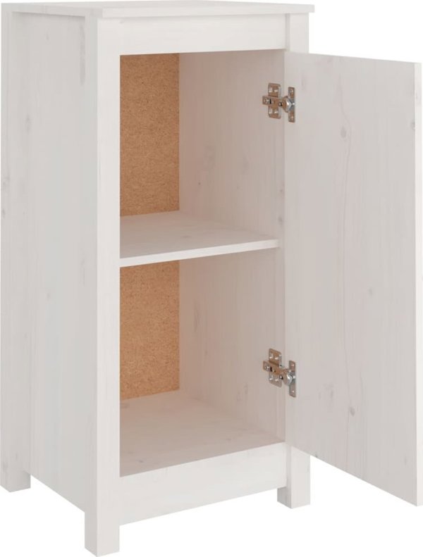 vidaXL Λευκή ντουλάπα 40x35x80 εκ. από ξύλο πεύκου