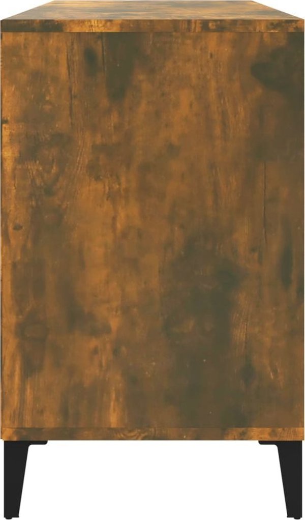 vidaXL Ράφι για παπούτσια, καπνισμένη δρυς, 102x36x60 cm