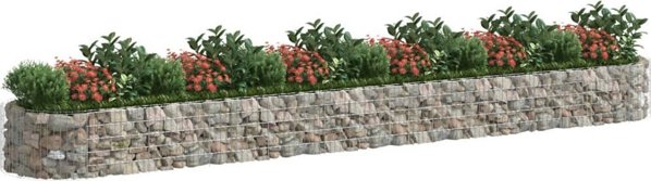 vidaXL Ανυψωμένη ζαρντινιέρα gabion από γαλβανισμένο σίδηρο, 600x100x50 cm
