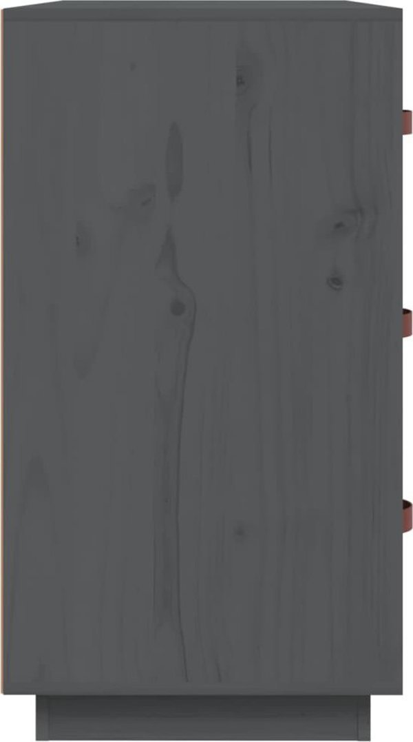 vidaXL vidaXL Komoda, szara, 80x40x75 cm, lite drewno sosnowe