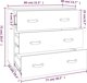 vidaXL vidaXL Komoda, szara, 80x40x75 cm, lite drewno sosnowe