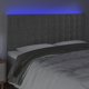 vidaXL Zaglolwek do lotka z LED, jasnoszary, 160x5x118/128 cm, aksamit