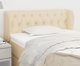 vidaXL Zaglowek uszak, κρεμ, 93x23x78/88 εκ., ύφασμα