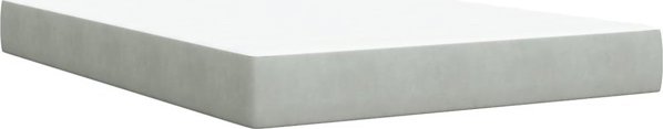 vidaXL Κρεβάτι Continental με στρώμα, ανοιχτό γκρι, 160x200 εκ., βελούδο