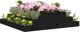 vidaXL Donica, czarna, 110x110x27 cm, lite drewno sosnowe