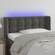 vidaXL Zaglowek do lozka z LED, ciemnoszary, 103x16x78/88 cm, aksamit