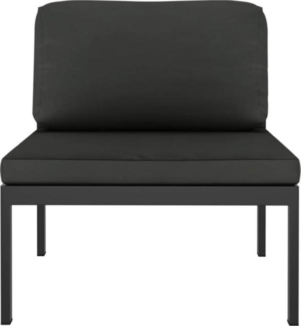vidaXL 5-cz. zestaw mebli ogrodowych, poduszki, aluminium, antracyt