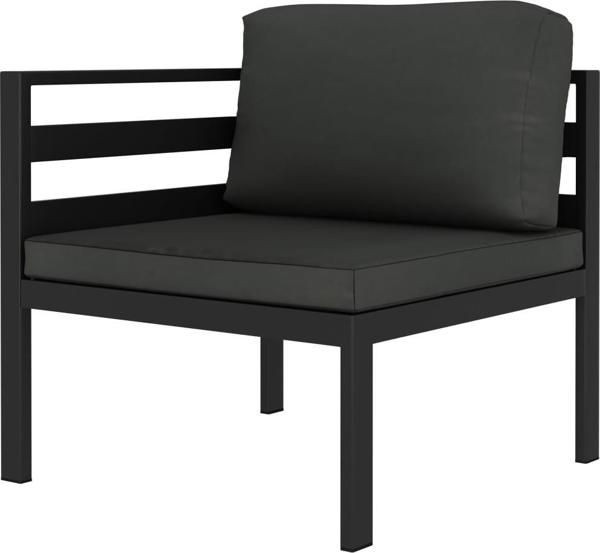 vidaXL 5-cz. zestaw mebli ogrodowych, poduszki, aluminium, antracyt