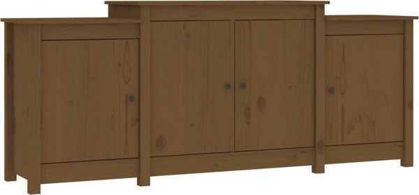 vidaXL Szakka miodowy braz 164x37x68 cm lite drewno sosnowe