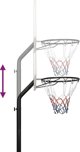 vidaXL Σταθερός στύλος καλαθοσφαίρισης, λευκός, 237-307 cm, πολυαιθυλένιο