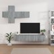 vidaXL Zestaw 7 szafek TV, szary dab sonoma, material drewnopochodny