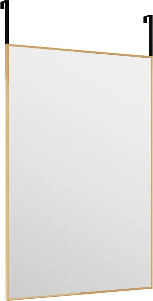 vidaXL Καθρέφτης πόρτας, χρυσός, 40x60 εκ., γυαλί και αλουμίνιο