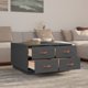 vidaXL Stolik kawowy, szary, 80x80x45 cm, lite drewno sosnowe