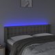 vidaXL Κεφαλάρι κρεβατιού με LED, γκρι, 147x16x78/88 εκ., δερματίνη