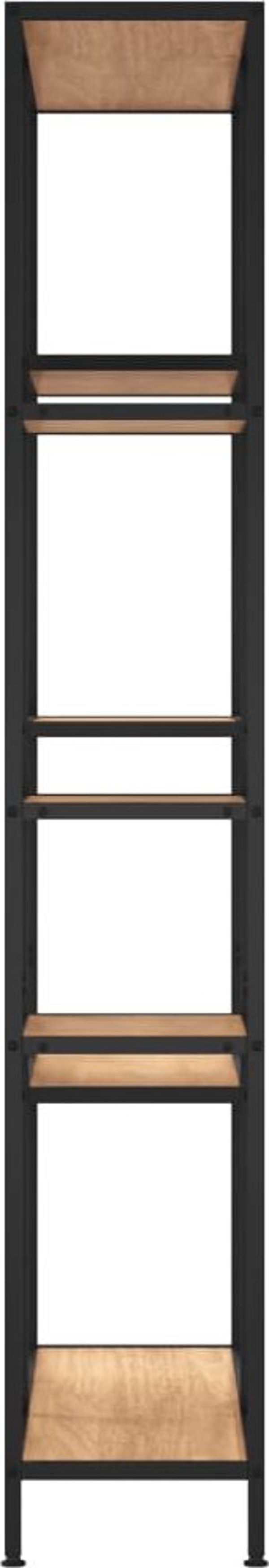 vidaXL Ραφιέρα βιβλίων, 80x30x180 εκ., ατσάλι και μοριοσανίδα