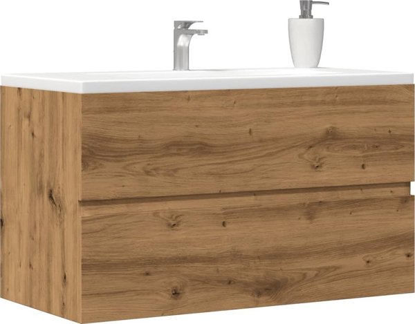vidaXL Szafka pod umywalke dab artisian 90x38,5x45 cm