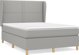vidaXL Κρεβάτι Continental με στρώμα ανοιχτογκρι 140x200 εκ. ύφασμα
