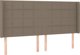 vidaXL Προσκέφαλο κρεβατιού με LED, taupe, 203x16x118/128 cm, υφασμάτινη επένδυση