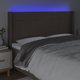 vidaXL Προσκέφαλο κρεβατιού με LED, taupe, 203x16x118/128 cm, υφασμάτινη επένδυση