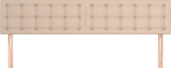 vidaXL Μέρη κεφαλής, 2 τεμάχια, χρώμα cappuccino, 90x5x78/88 cm, συνθετικό δέρμα