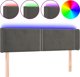 vidaXL Zaglowek do lotka me to LED, ciemnoszary, 147x16x78/88 cm, aksamit