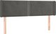 vidaXL Zaglowek do lotka me to LED, ciemnoszary, 147x16x78/88 cm, aksamit