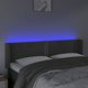 vidaXL Zaglowek do lotka me to LED, ciemnoszary, 147x16x78/88 cm, aksamit