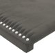 vidaXL Zaglowek do lotka me to LED, ciemnoszary, 147x16x78/88 cm, aksamit