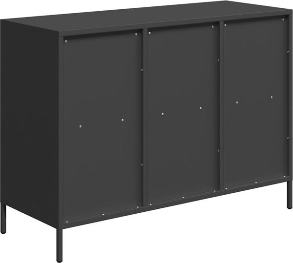 vidaXL Szafka, czarna, 101,5x39x73,5 cm, stal walcowana na zimno
