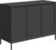 vidaXL Szafka, czarna, 101,5x39x73,5 cm, stal walcowana na zimno