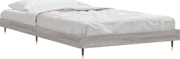 vidaXL Rama lozka, szary dab sonoma, 90x190cm, material drewnopochodny