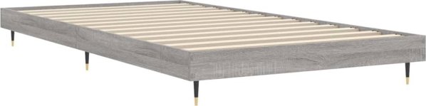 vidaXL Rama lozka, szary dab sonoma, 90x190cm, material drewnopochodny