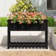 vidaXL Donica z polka, czarna, 111,5x54x81 cm, lite drewno sosnowe