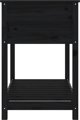 vidaXL Donica z polka, czarna, 111,5x54x81 cm, lite drewno sosnowe