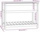 vidaXL Donica z polka, czarna, 111,5x54x81 cm, lite drewno sosnowe