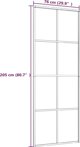 vidaXL Συρόμενη πόρτα, μαύρη, 76x205 εκ, γυαλί ESG και αλουμίνιο