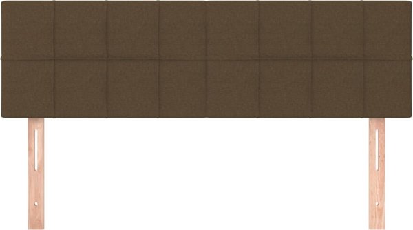 vidaXL Zaglowki do lozka, 2 szt, ciemnobrazowe, 72x5x78/88 cm, tkanina