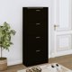vidaXL Ντουλάπι παπουτσιών, μαύρο, 63x24x147 εκ., από σύνθετο ξύλο