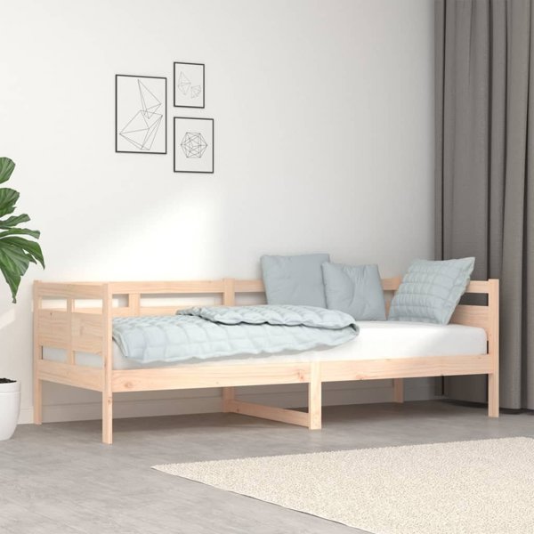 vidaXL Ημέρινο κρεβάτι από μασίφ ξύλο πεύκου, 80x200 cm